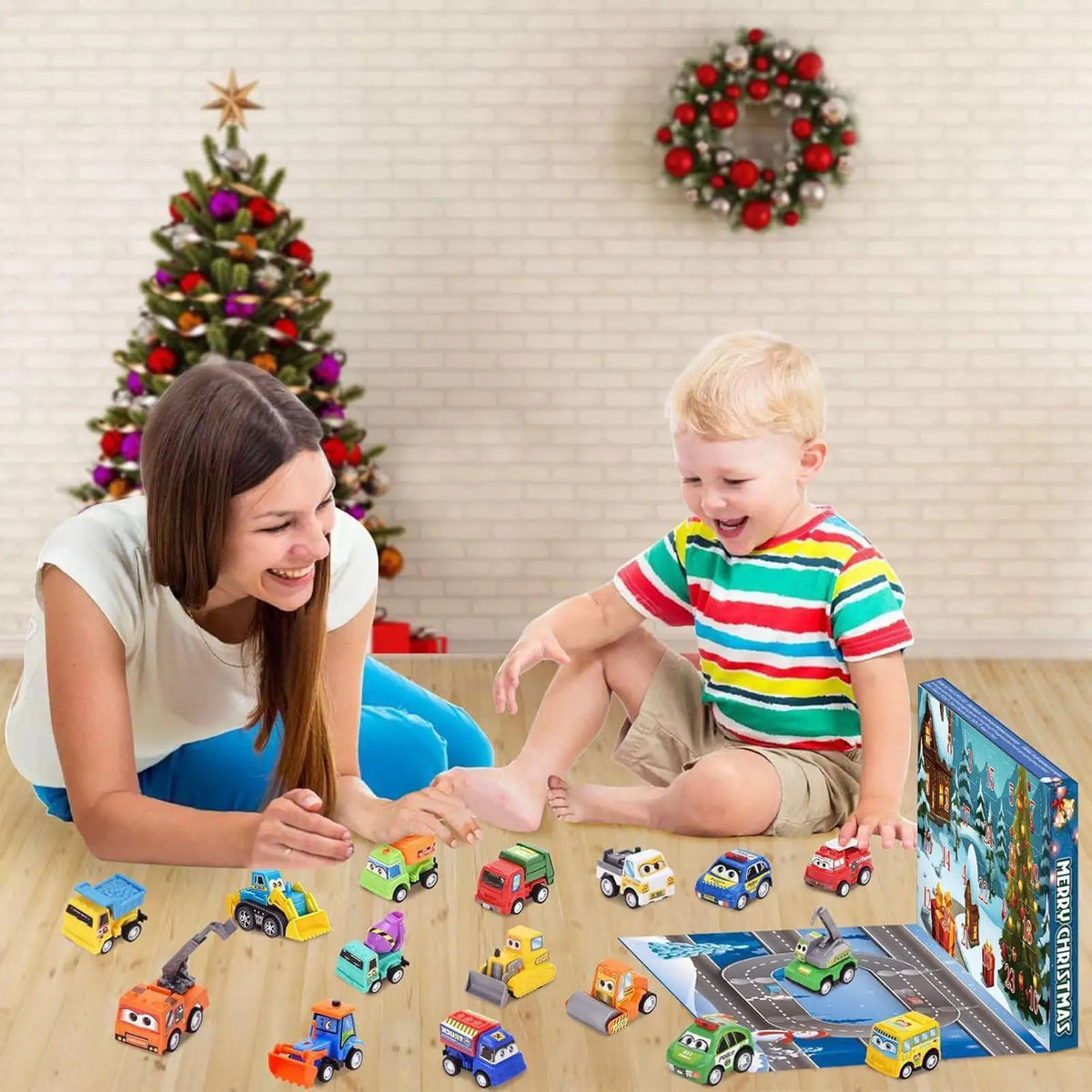 2025 Christmas Countdown Calendar 24 Pull-Back Cars Kids Gift Kids Advent Calendar Qme