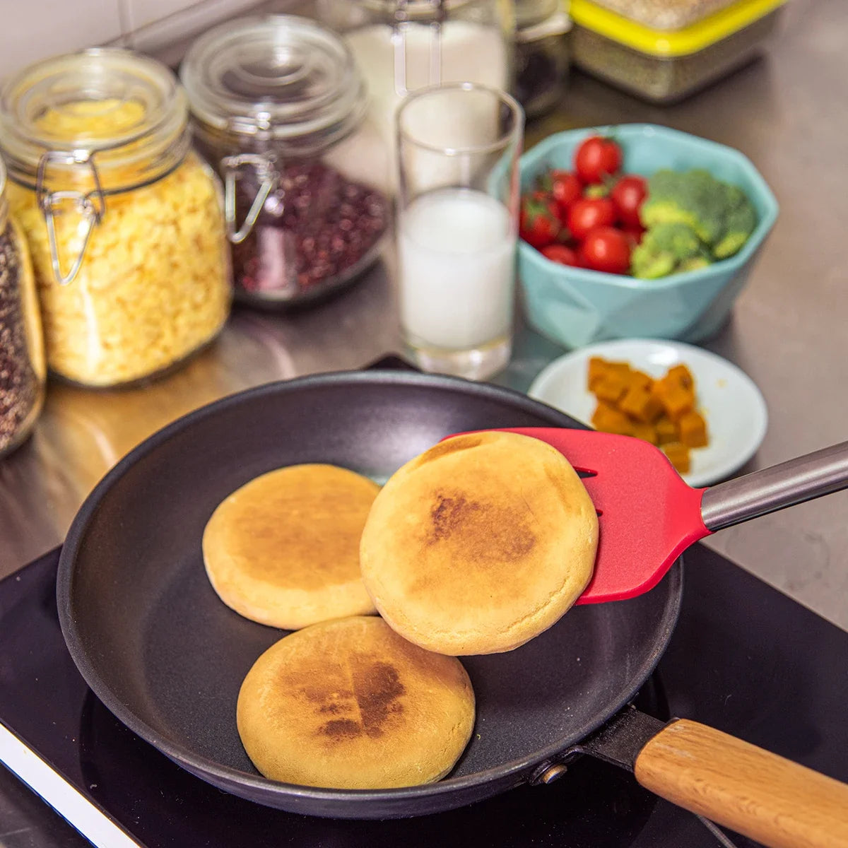 Silicone Slotted Spatula Turner | BPA-Free & Heat Resistant Silicone Spatula Turner Qme