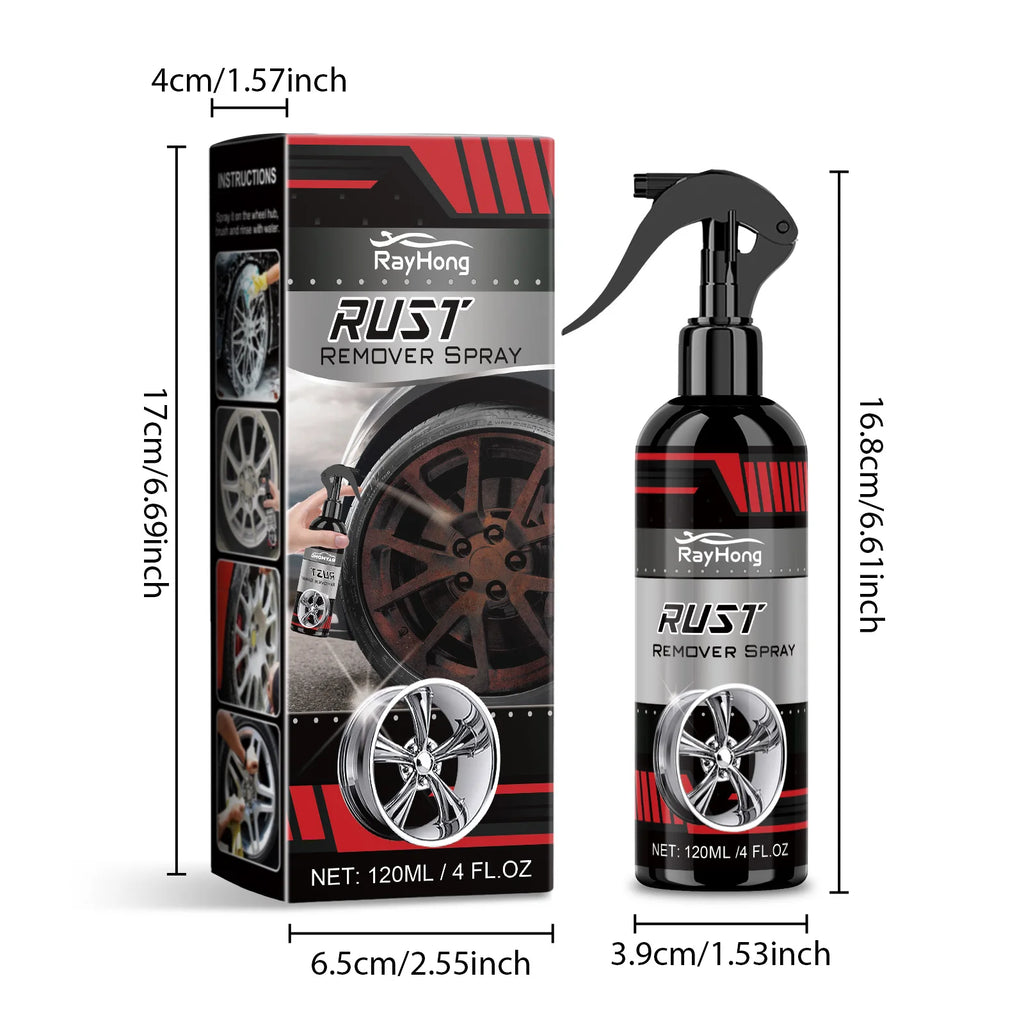 RayHong Wheel Rust Removal & Hub Cleaning Spray 120ml Wheel Cleaning Spray Qst