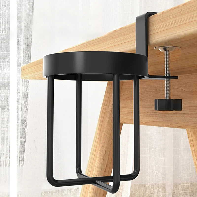 Metal Desk Cup Holder Table Storage Rack for Mugs & Bottles Desk Cup Holder Qme