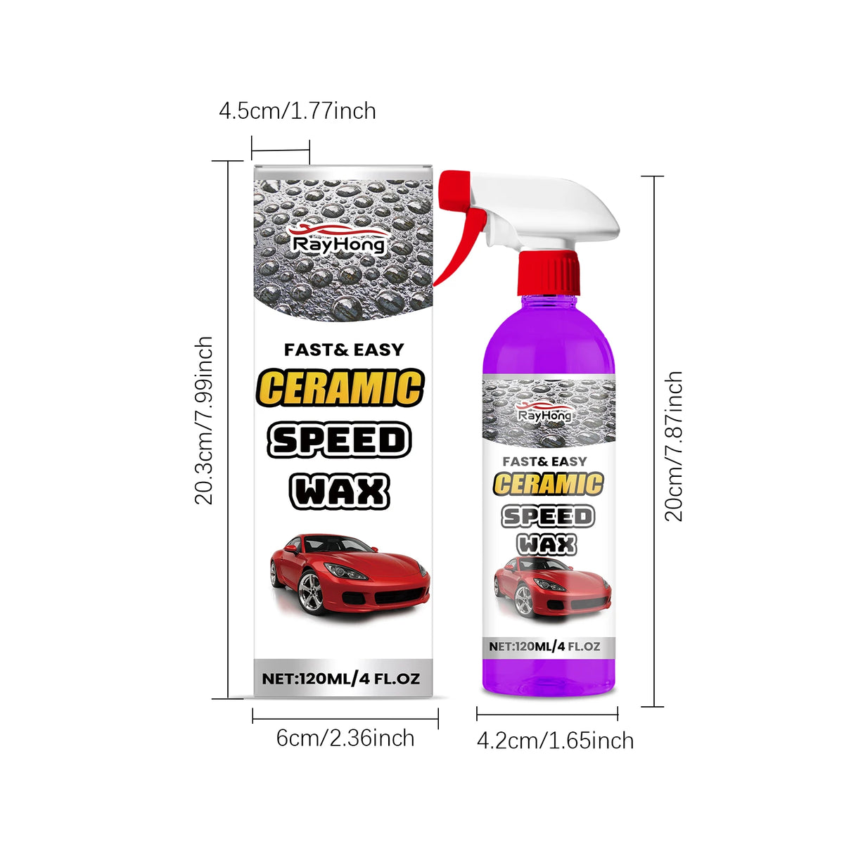 Rayhong 3-in-1 Car Coating Spray – Waterproof & Brightening Car Coating Spray Qst army green