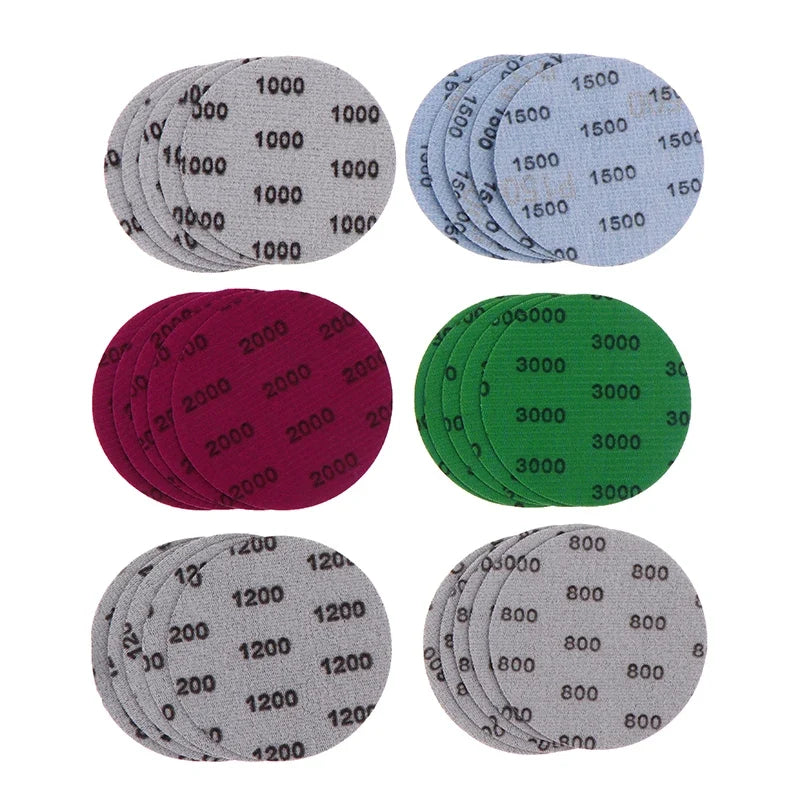 Wet Dry Sanding Discs 800–3000 Grit Hook & Loop | 75mm Sanding Disc Set Qme