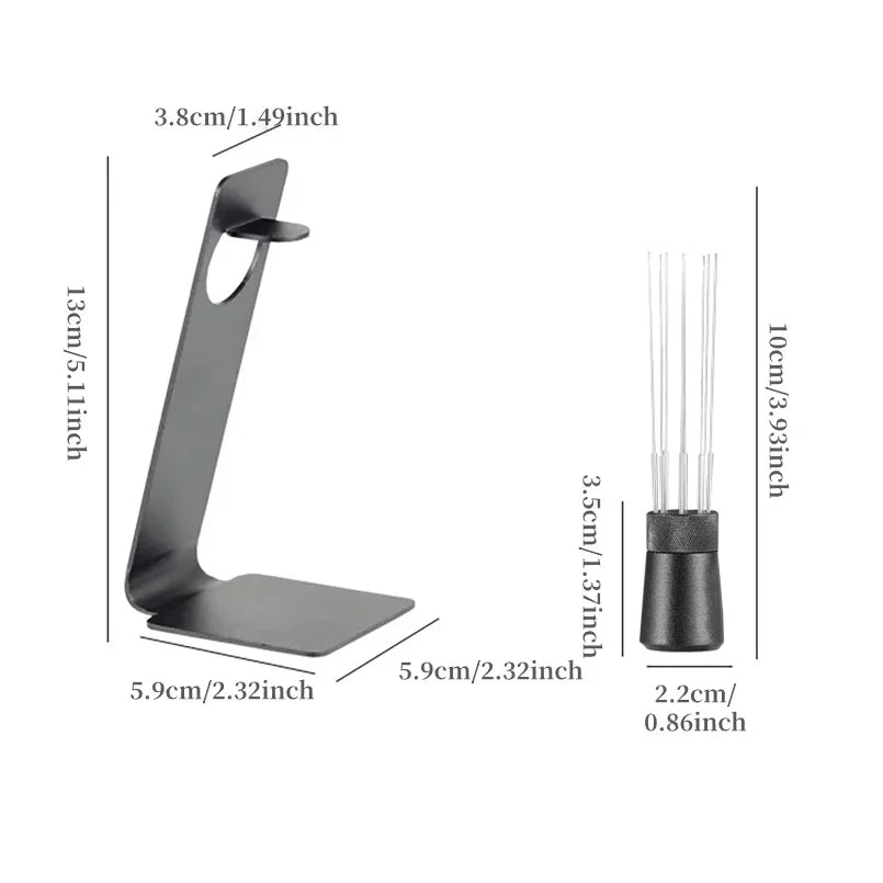 Espresso 8-Needle Coffee Stirrer Distribution Tool & Magnetic Stand Coffee Distribution Tool Qst