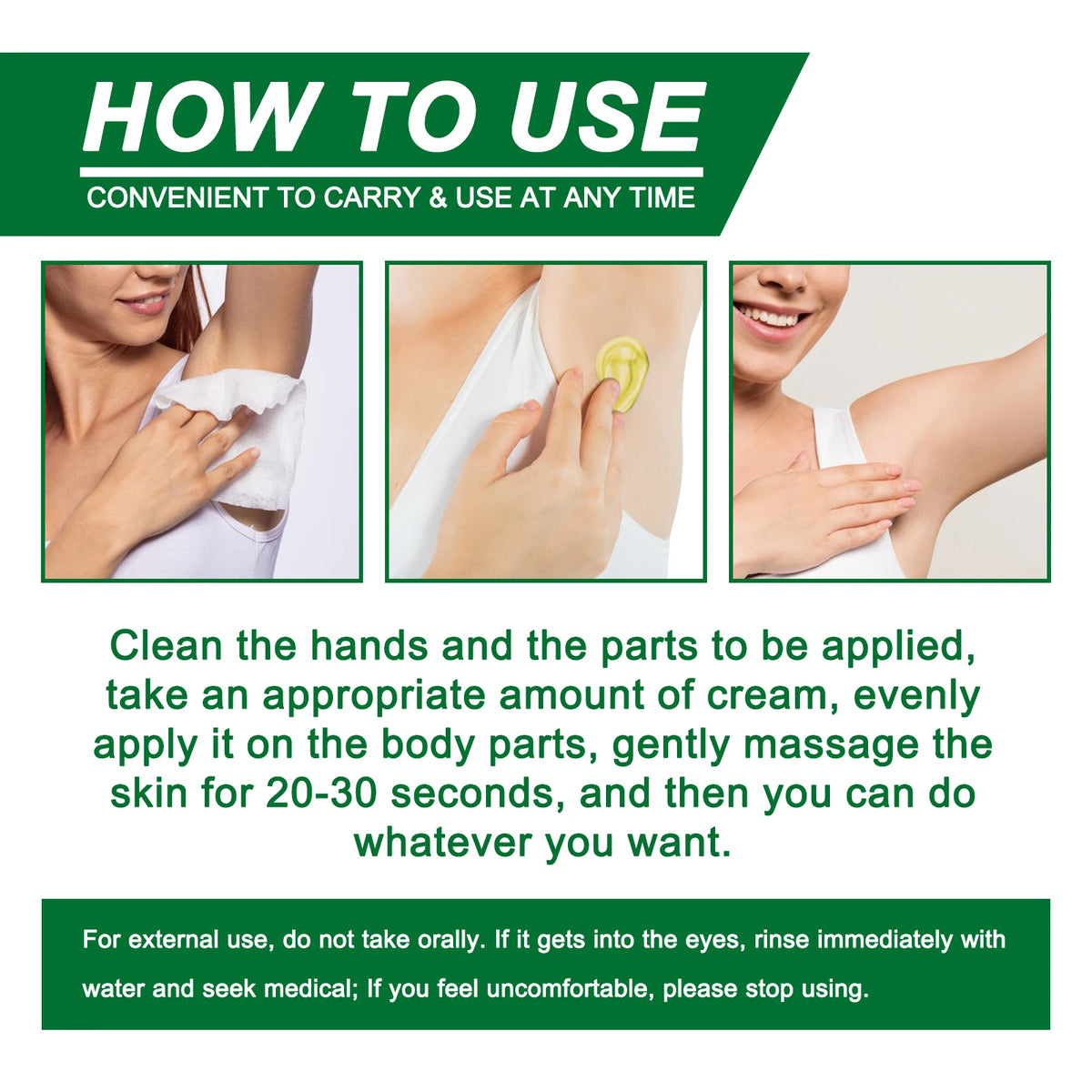 10g Underarm Deodorant Solid Balm – Alcohol-Free Odor Control Deodorant Solid Balm Qst