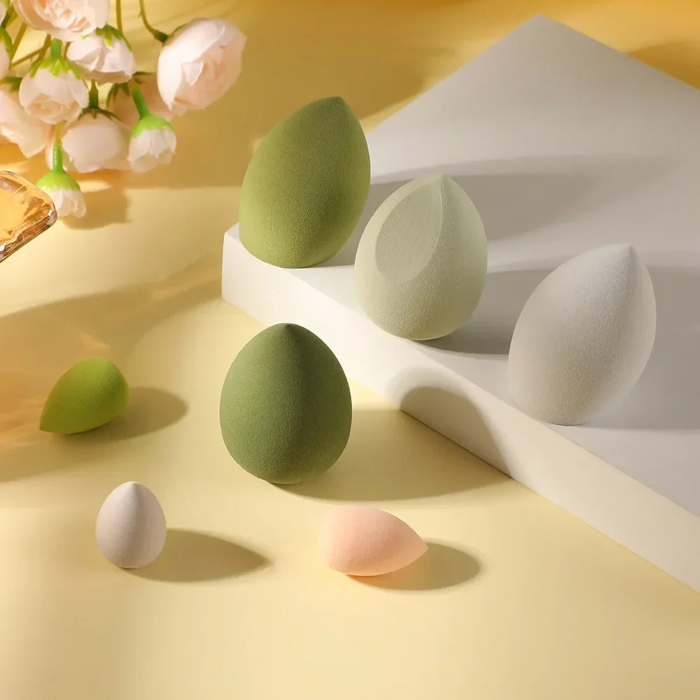 7-Pc Makeup Sponge Blender Beauty Egg Foundation Puff | Qme Makeup Blender Sponge Qme 7Pcs Green