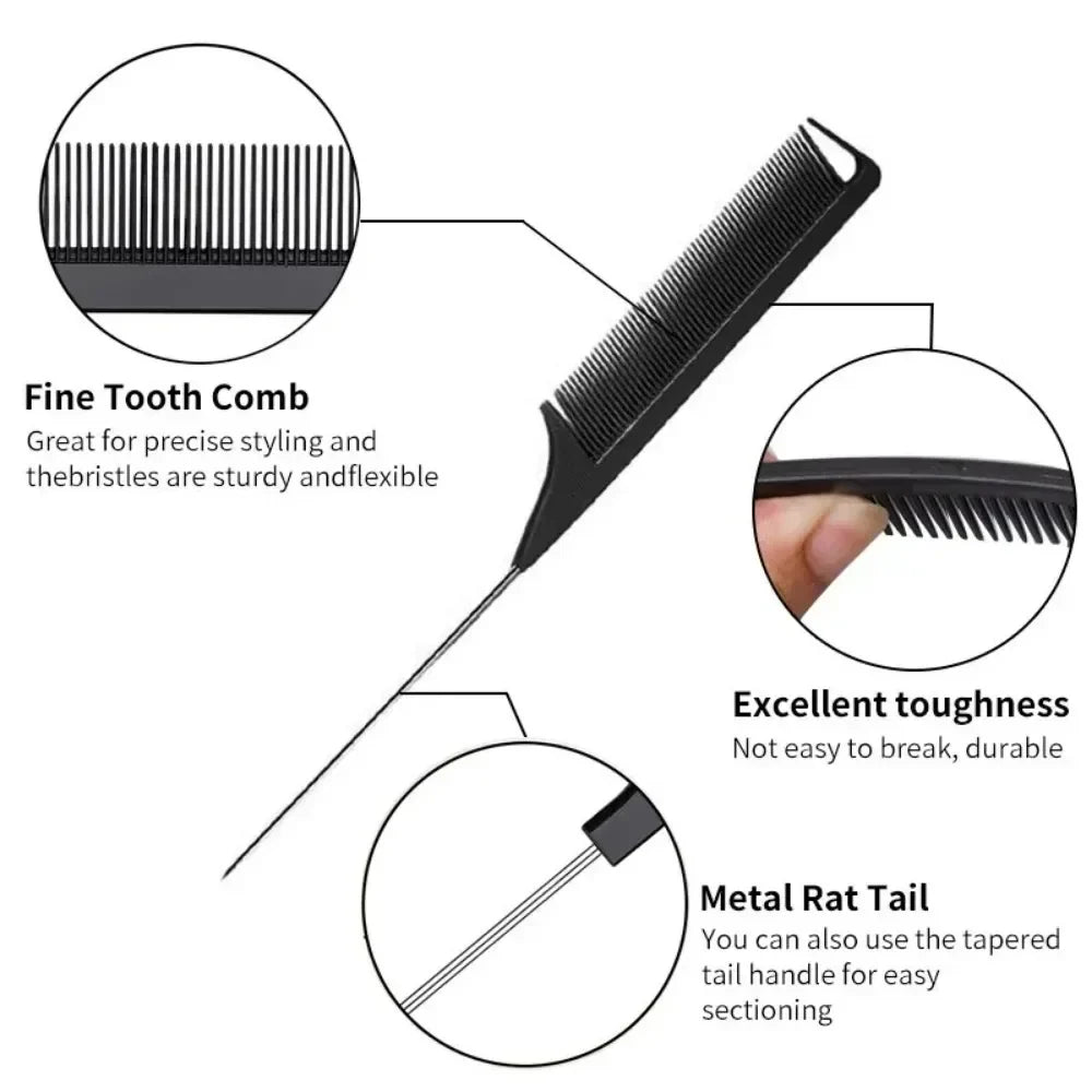 Slick Back Hair Brush & Bristle Teasing Comb for Women Hair Brush Comb Qme