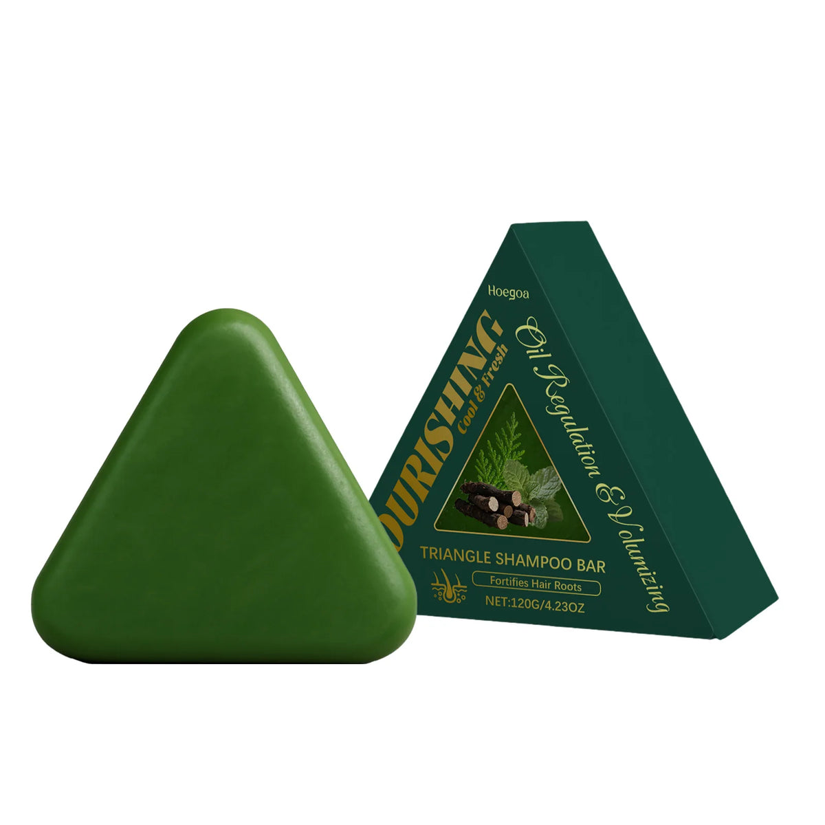 HOEGOA Volumizing Shampoo Bar – Scalp Cleanse & Hair Soap Solid Shampoo Bar Qst 120g boxed