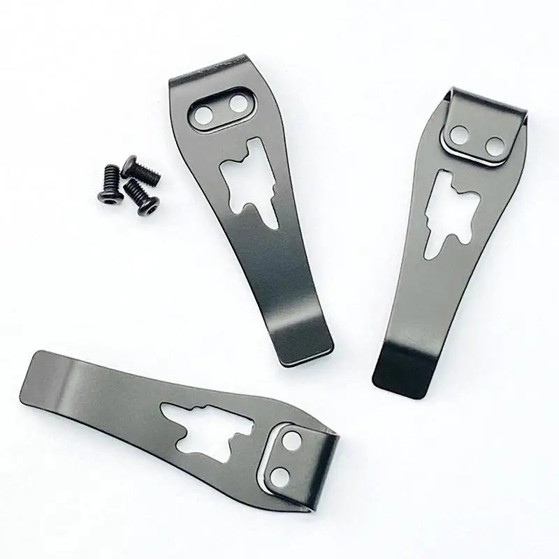 Stainless Steel Folding Knife Back Clip – DIY Pocket Carry Part Knife Clip Accessory Qst