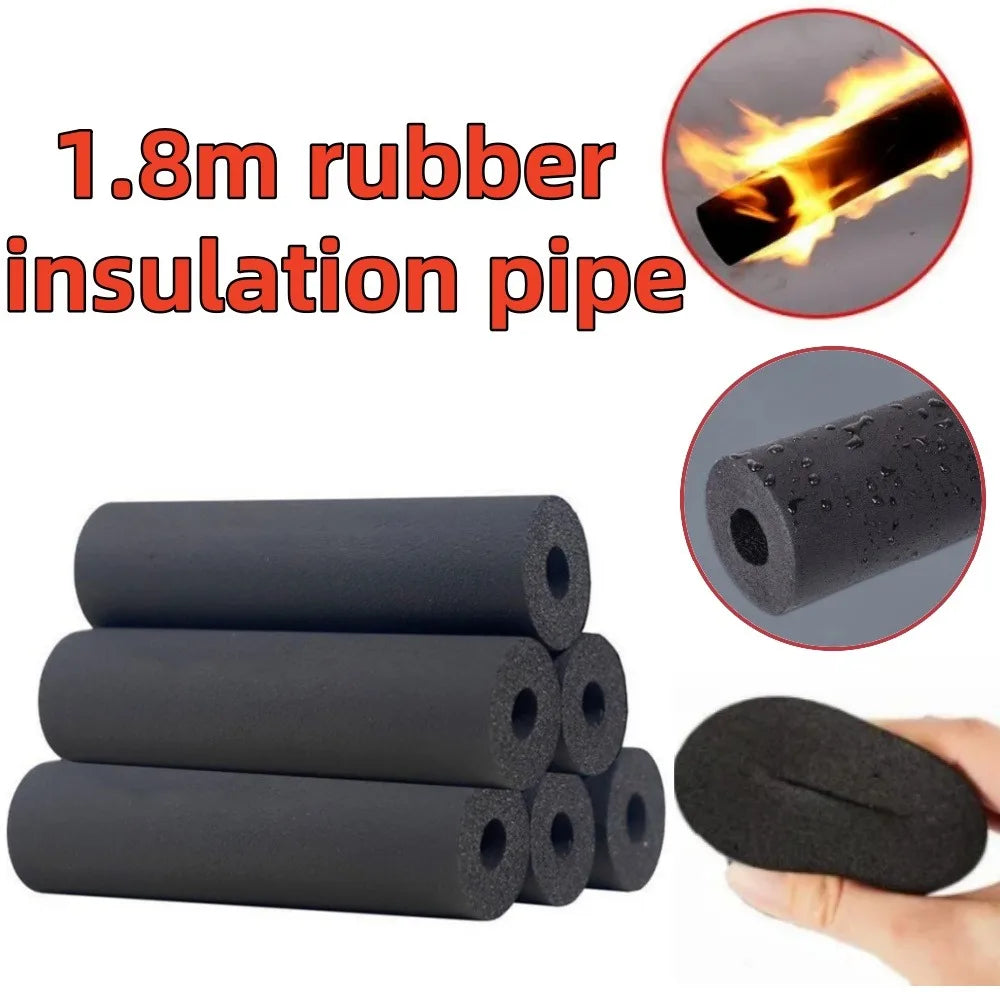 1.8m B1 Grade Rubber Insulation Pipe for Solar Water Heaters Pipe Insulation Sleeve Qme