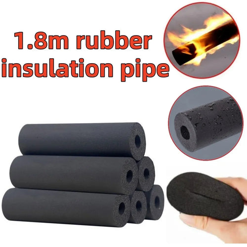 1.8m B1 Grade Rubber Insulation Pipe for Solar Water Heaters Pipe Insulation Sleeve Qme