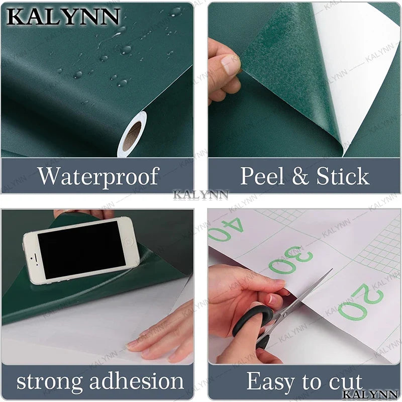 Dark Green Self-Adhesive Waterproof Vinyl Wall Contact Paper Wall Contact Paper Qme