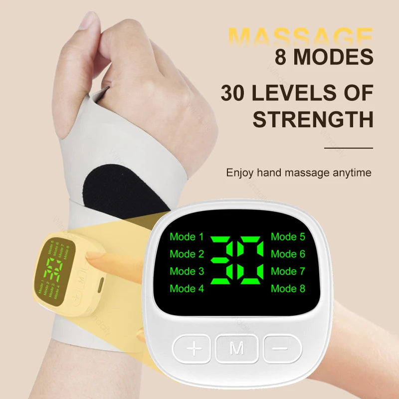 Windaily Electric Wrist Massager – 8 Modes, 30 Levels, Rechargeable Electric Wrist Massager Qst