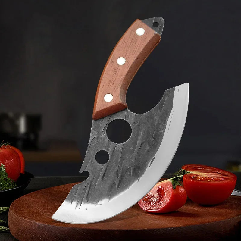 InLeung Hand Forged Cleaver Knife – Wood Handle Chef Knife Cleaver Chef Knife Qst