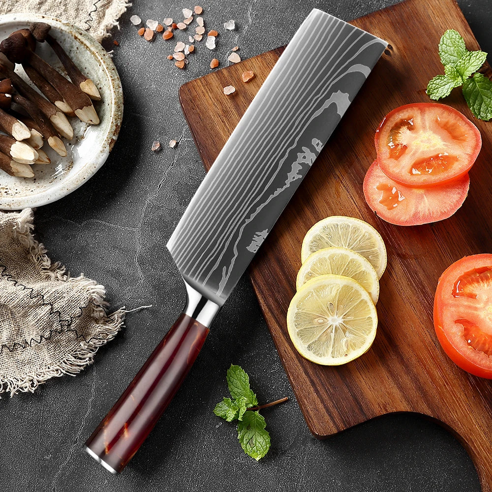XITUO Japanese Kitchen Knife Set – Santoku, Boning & Paring Kitchen Knife Set Qst