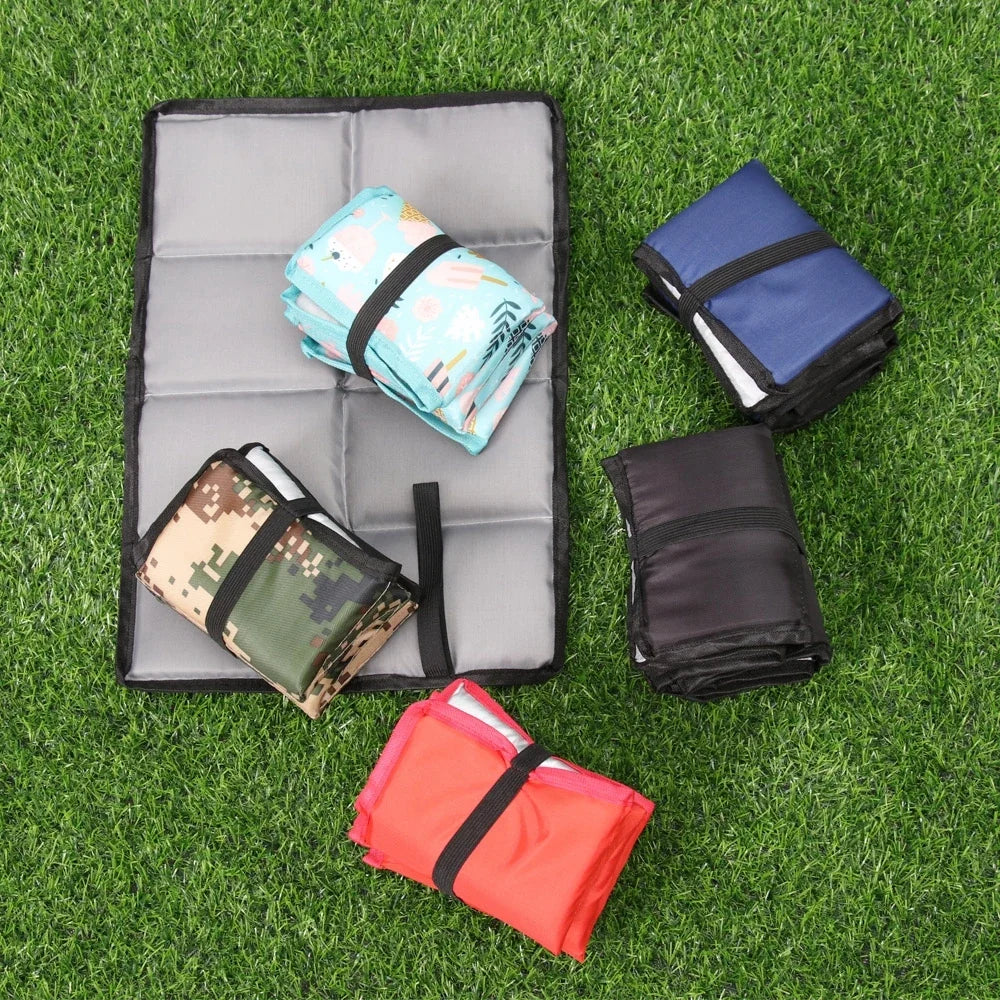 Waterproof Folding Sitting Pad – Oxford Cloth Hiking Beach Mat Folding Sitting Pad Qme