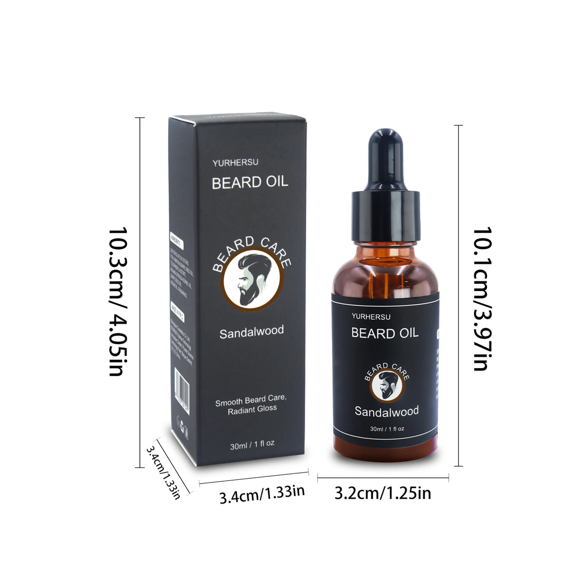 YURHERSU 30ml Beard Growth Oil – Soft, Thick & Smooth Beard Beard Growth Oil Qst