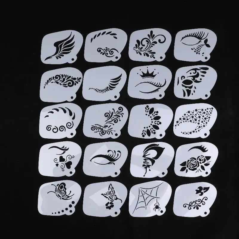 Reusable Face & Body Paint Stencils for Parties – Kids & Adults Face Paint Stencils Qst