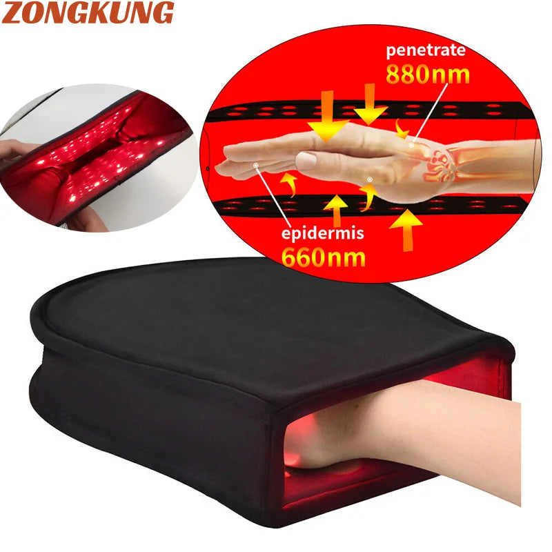 Red & Infrared Light Therapy Glove – 660nm 850nm LED Mitten Light Therapy Glove Qst