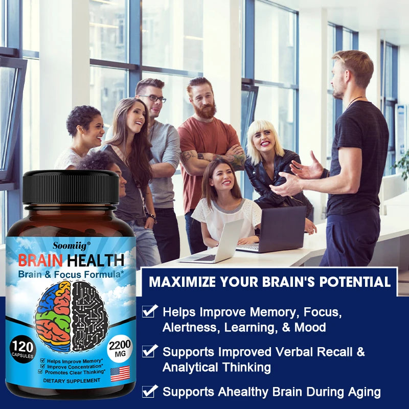 SOOMIIG Ginkgo Biloba Supplement – Focus & Brain Support Herbal Supplement Qst