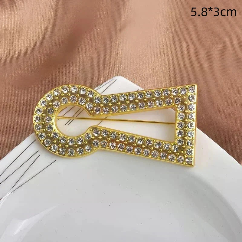 Rhinestone Brooch Women Lapel Pin Suit Scarf Buckle | 4 Colors Rhinestone Brooch Pin Qme