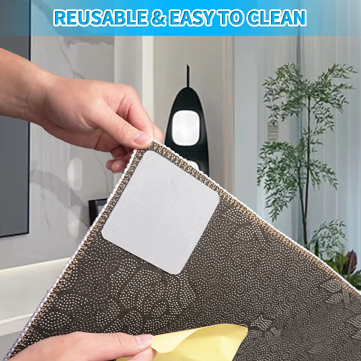 Non-Slip Rug Gripper Tape Pads – Washable & Reusable 4 Pack Rug Gripper Pads Qme
