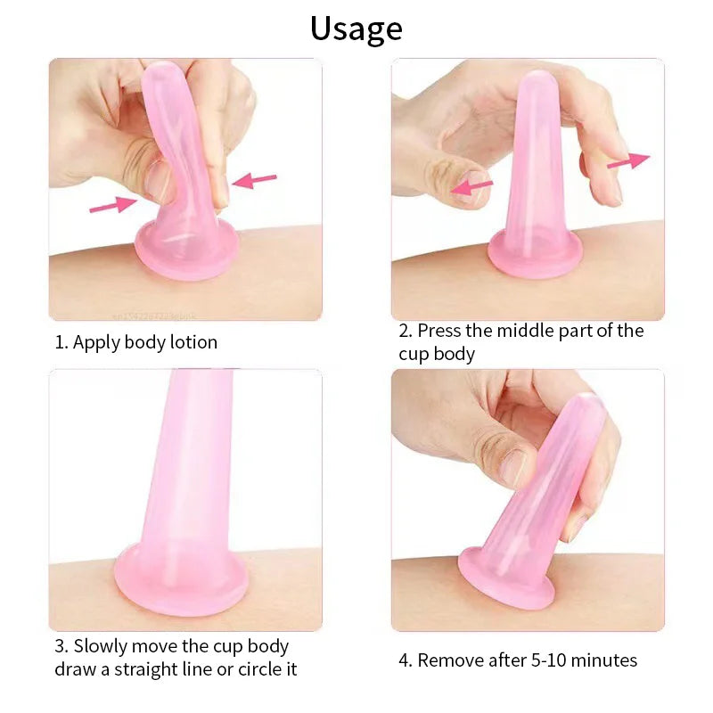Silicone Vacuum Cupping Massage Jars – Facial Suction Cups Facial Cupping Tool Qme