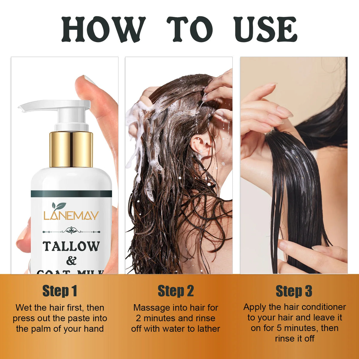 Tallow & Goat Milk Shampoo & Conditioner Set | All Hair Types Shampoo & Conditioner Set Qst