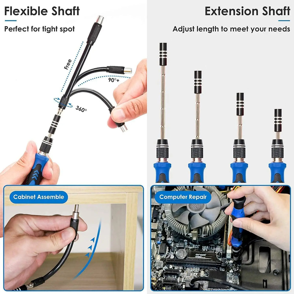 142-Piece Precision Screwdriver Set with 120 Magnetic Bits Precision Screwdriver Set Qme