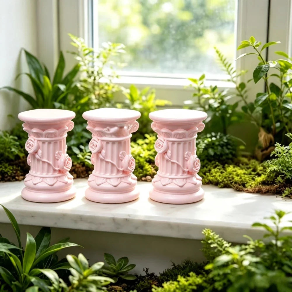 Roman-Style Miniature Column Pillars Resin Sandscape Ornaments Miniature Resin Ornament Qme
