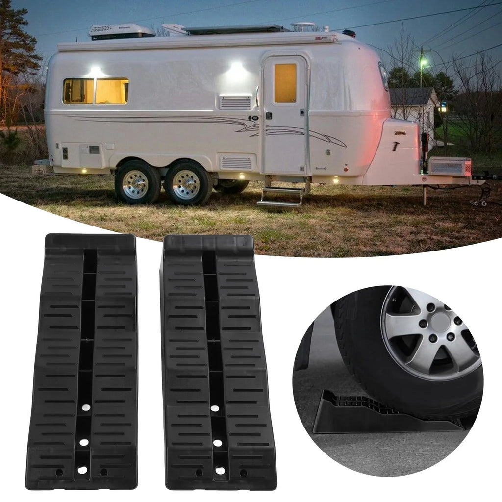 RV Leveling Ramps 11,000 LBS Wheel Chock & Leveler – 2 Pack RV Leveling Ramps Qme