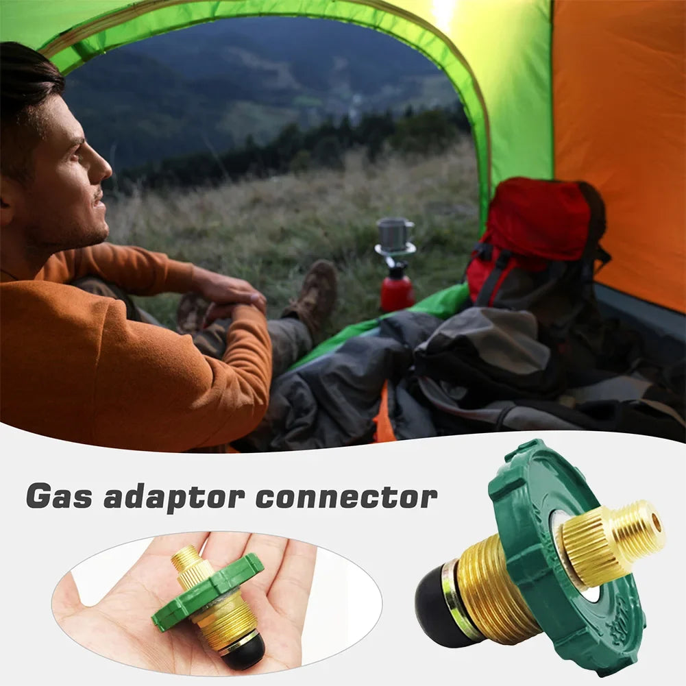 Camping Gas Stove Converter Adapter – Zinc Alloy Conversion Head Camping Stove Adapter Qme