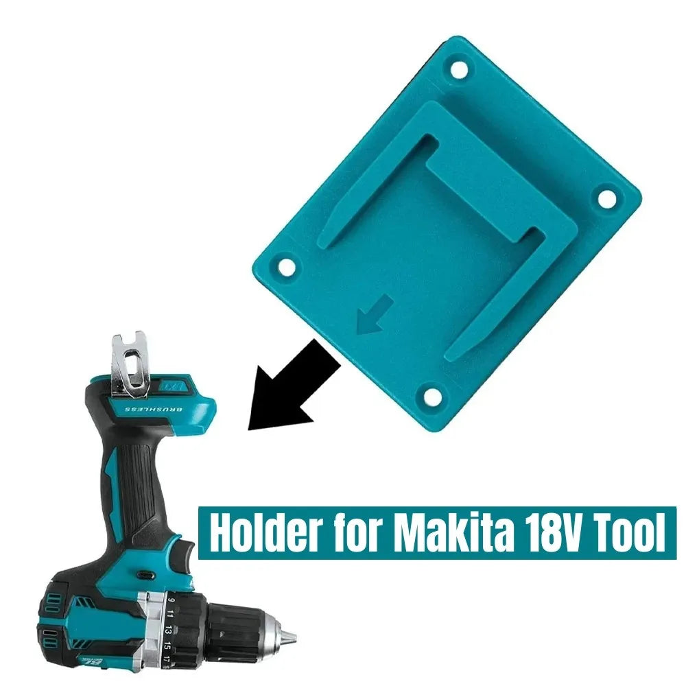 Wall Mount Drill Storage Bracket for Makita & Bosch 18V Li-ion Tool Storage Bracket Qme