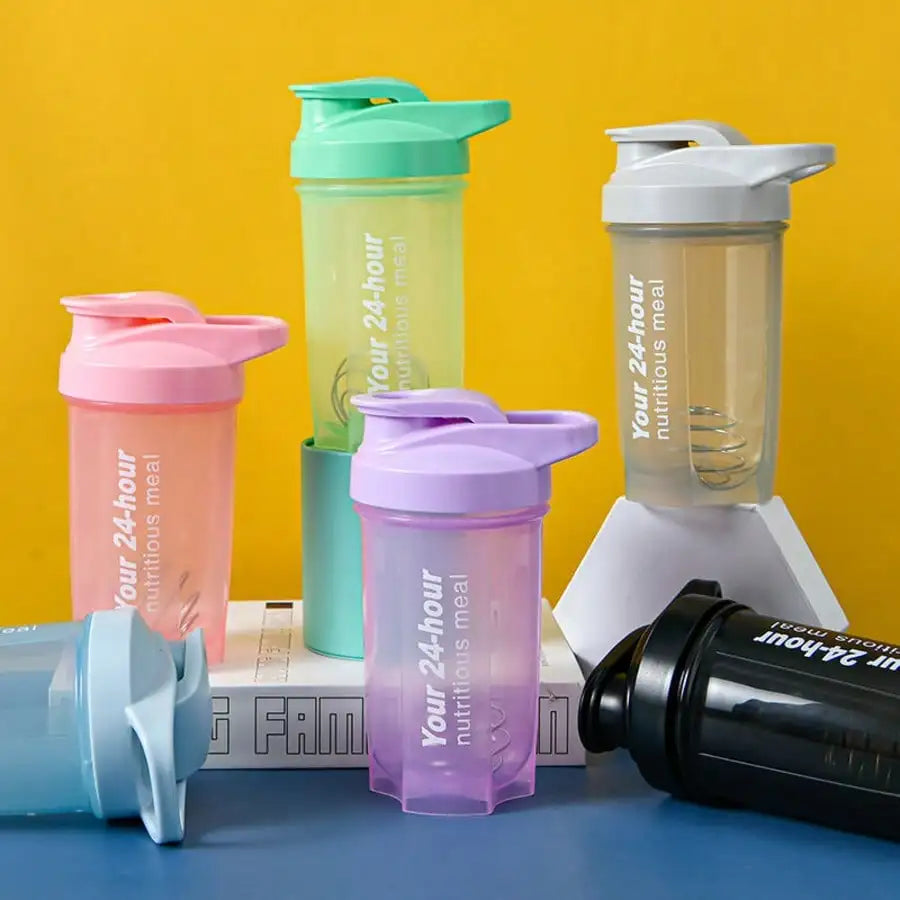 Protein Shake Cup – 17oz Fitness Shaker Bottle with Scale Fitness Shaker Bottle Qme