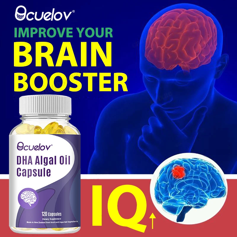 Algal Oil DHA & EPA Omega-3 Capsules – Brain & Eye Support Omega-3 Supplement Qst