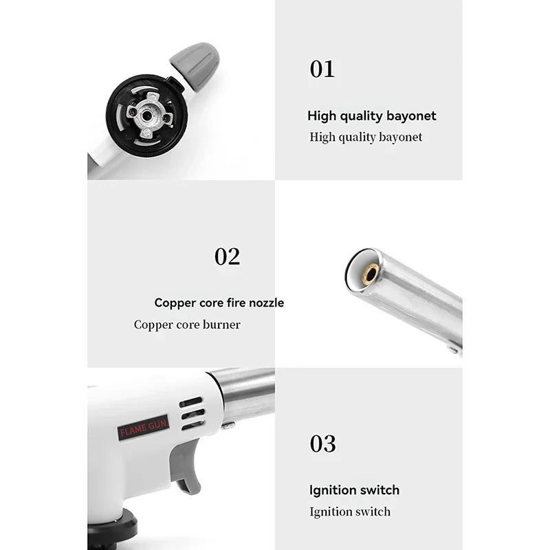 Butane Gas Torch Auto-Ignition – Cooking, Soldering & Welding Butane Torch Qme