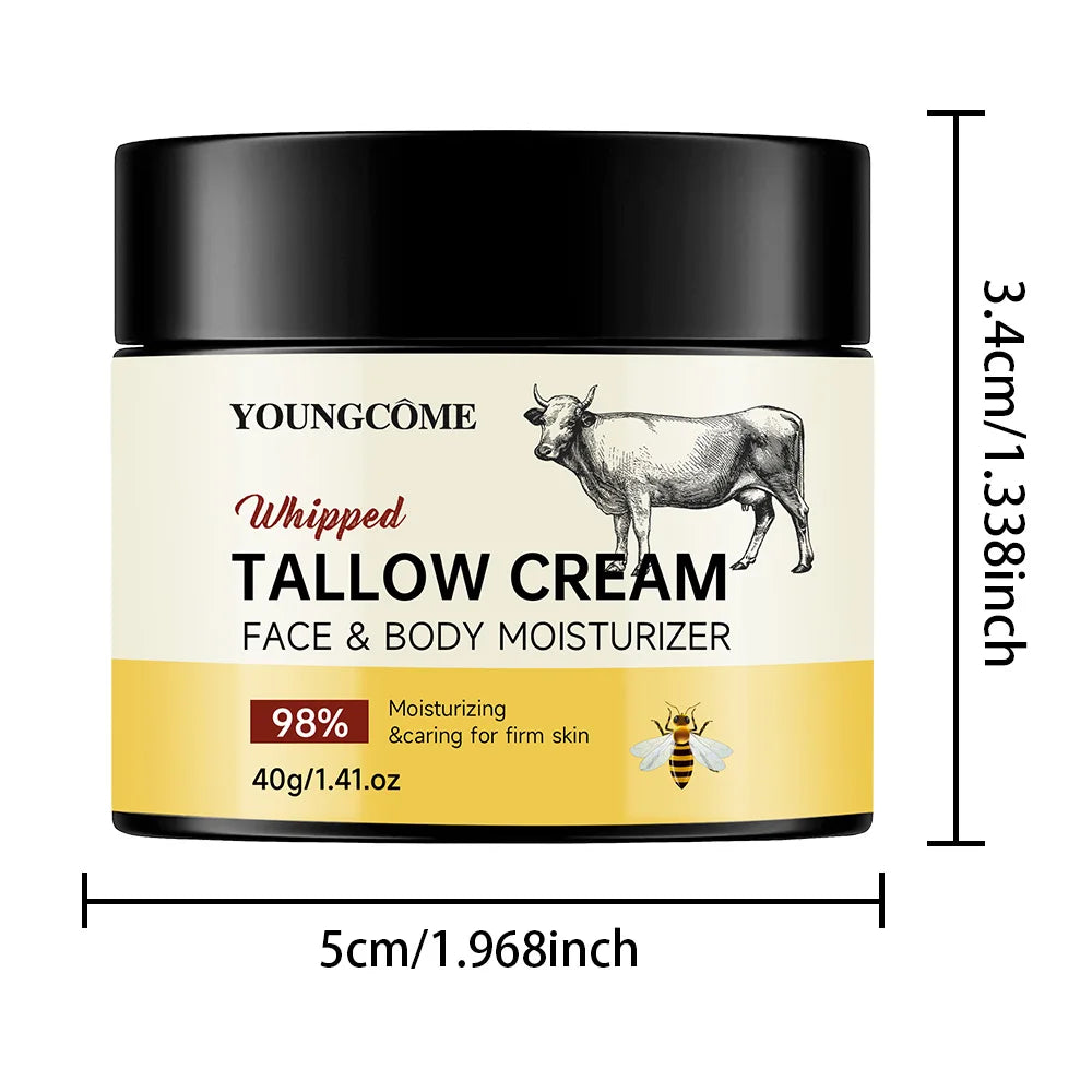 YOUNGCOME Tallow Face & Body Cream – Moisturising Anti-Aging Face & Body Cream Qst 40g
