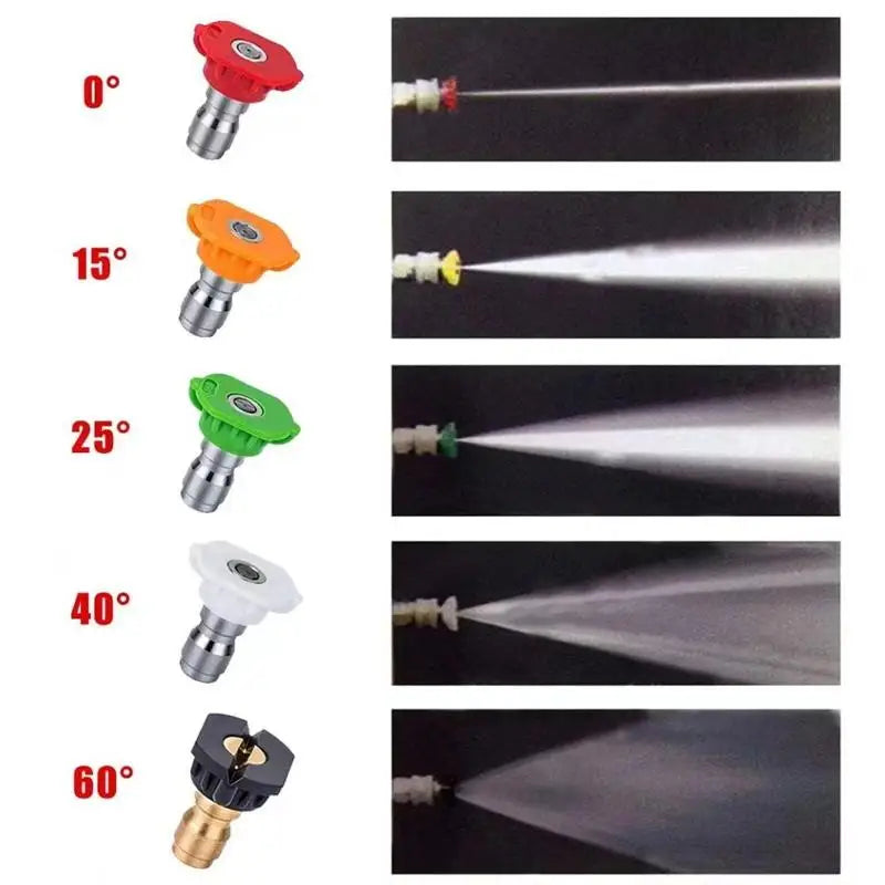 5-in-1 Quick Connect Pressure Washer Spray Nozzle Set Pressure Washer Nozzle Qme