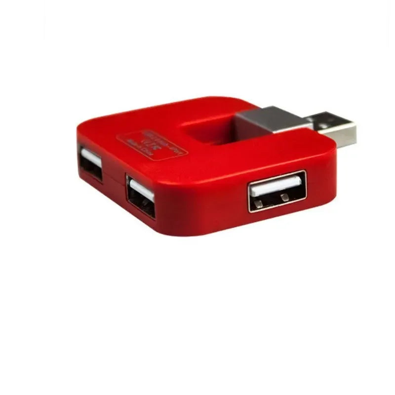 Rotating 4-Port USB 2.0 Hub Splitter – Car & Desk Expander USB Hub Splitter Qme