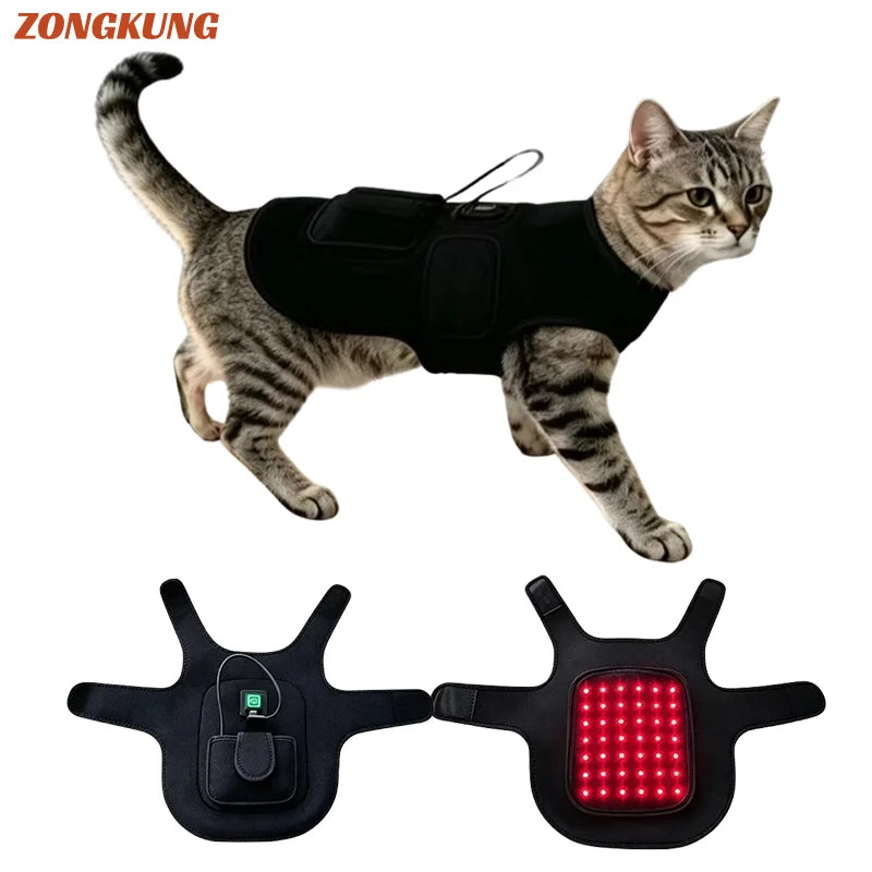 42 LED Red Infrared Light Therapy Pad for Dogs & Cats 660nm 850nm Pet Light Therapy Pad Qst