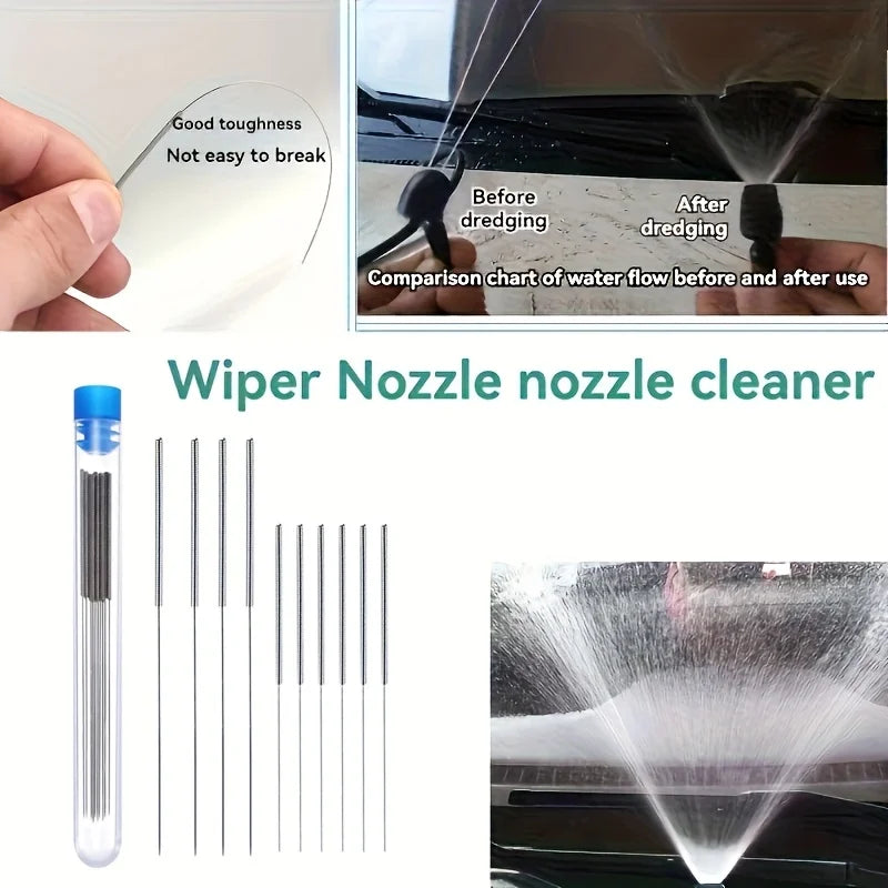 10-Piece Stainless Steel Cleaning Nozzle Kit | Unclog Tool Set Nozzle Cleaning Kit Qme
