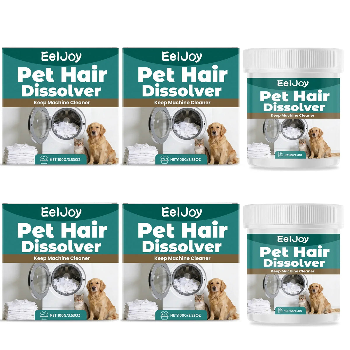 Pet Hair Dissolving Laundry Agent – Safe for Clothing & Fabrics Laundry Cleaning Agent Qme 4 x 100g Boxed
