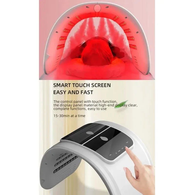 7-Color LED Face Mask PDT Skin Rejuvenation SPA Spray Device LED Skin Care Device Qst