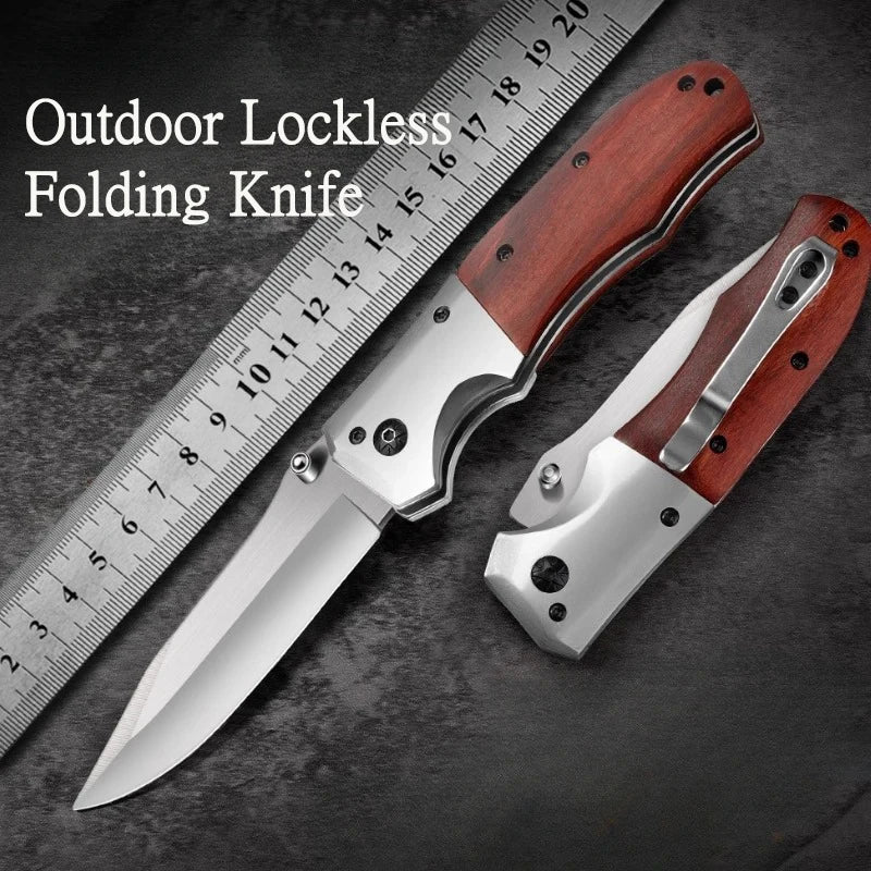PLYS Folding Pocket Knife – Stainless Steel Outdoor EDC Knife Folding Pocket Knife Qst 1PC