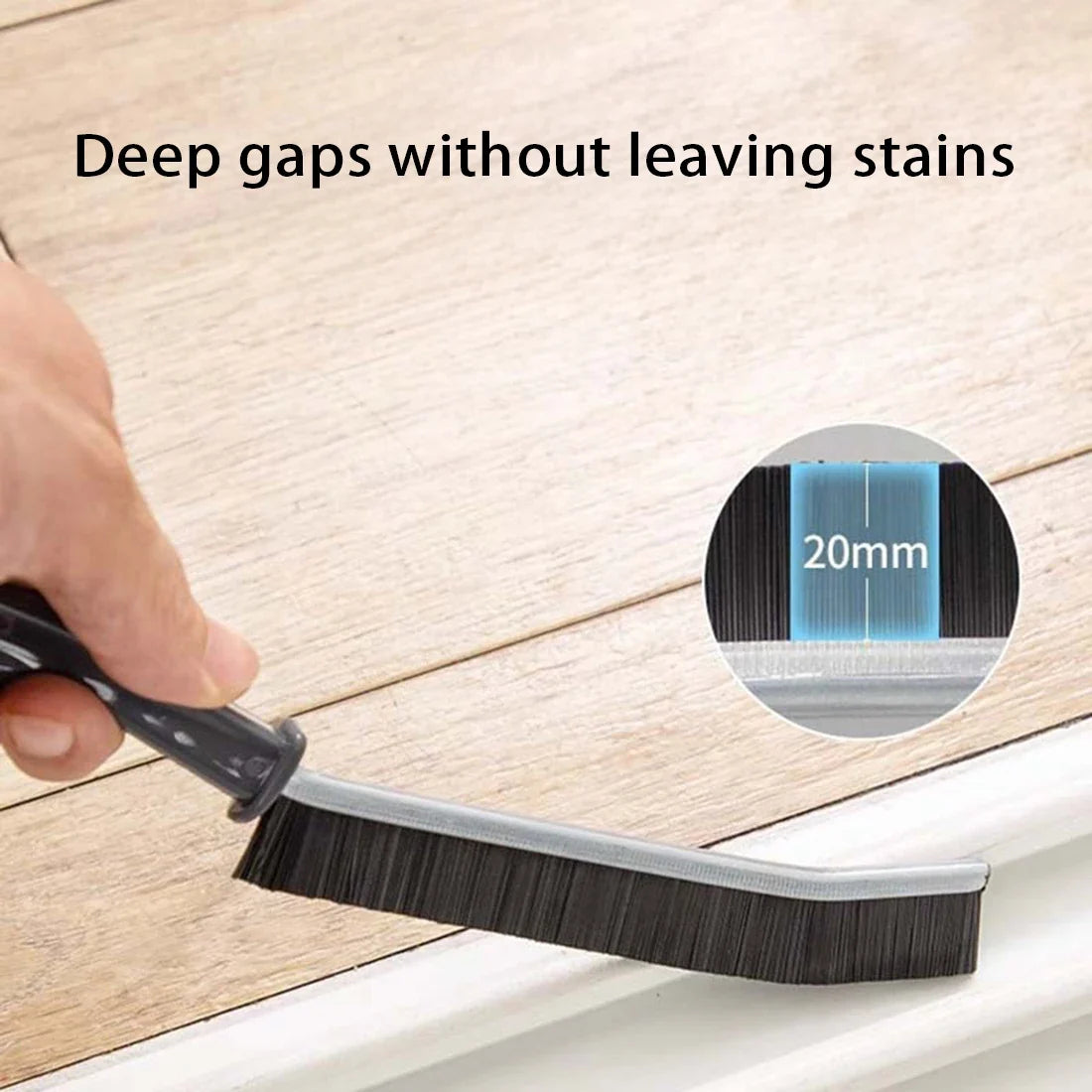 Long Handle Grout & Gap Cleaning Brush – Hard Bristle Gap Cleaning Brush Qme