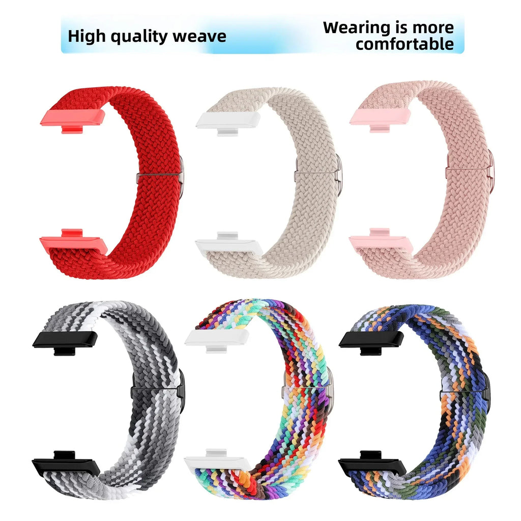 Adjustable Nylon Woven Watch Strap with Metal Buckle Watch Strap Qme