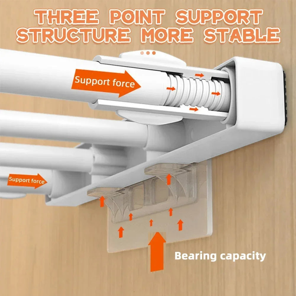 Adhesive Wall Mount Support Brackets Self-Stick Silicone Set of 2 Wall Mount Brackets Qme