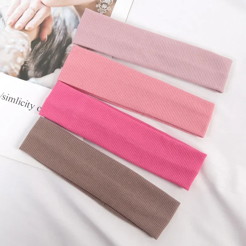 Women's Sports Headbands 4-Pack – Fitness, Yoga & Face Wash Sports Headbands Qme A6