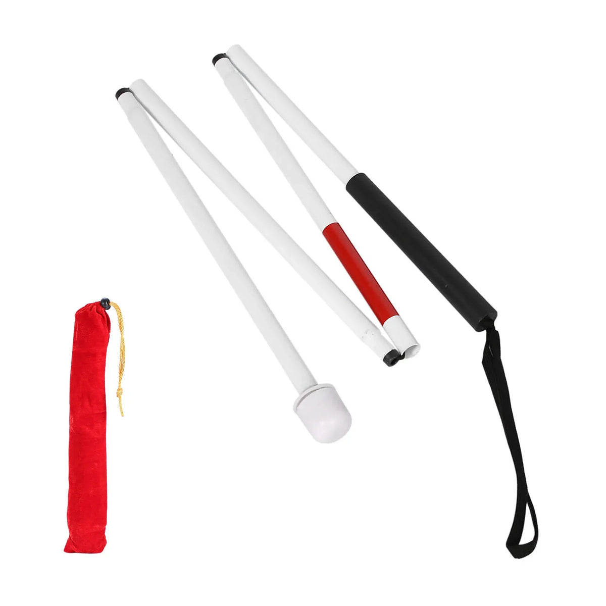 4-Section Aluminum Folding Walking Cane Stick – Lightweight Folding Walking Cane Qme Default Title