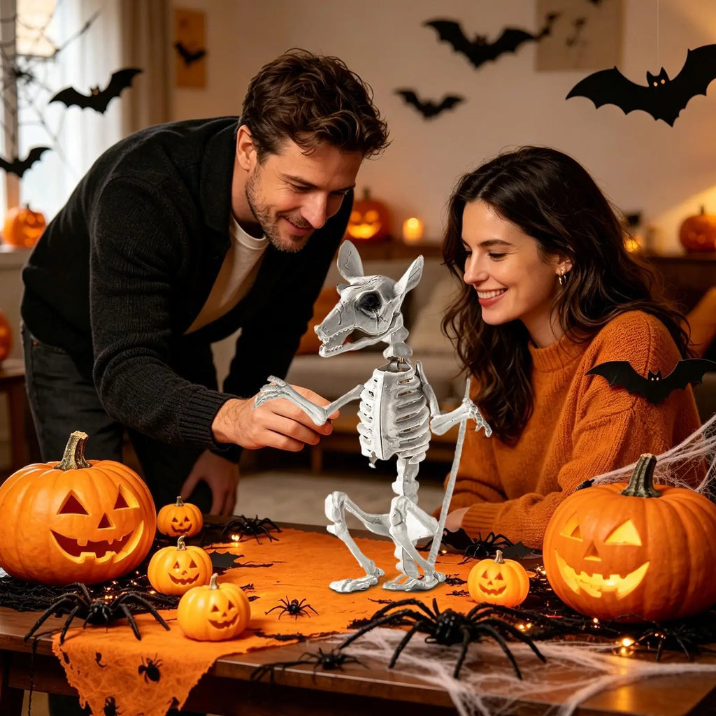 Halloween Animal Skeleton Skull Statues | Resin Decor Halloween Skeleton Decor Qme