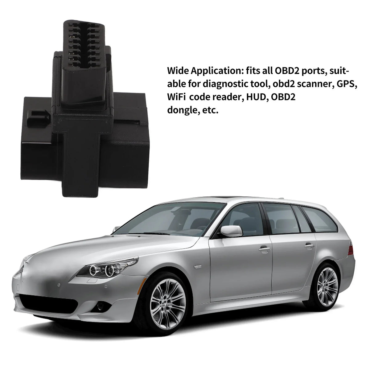 OBD2 Splitter Adapter – 16 Pin Male to 2 Female Converter OBD2 Splitter Adapter Qme